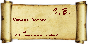Venesz Botond névjegykártya